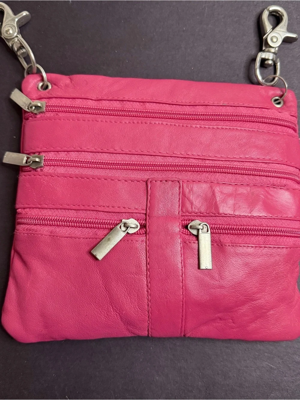 Compact Women's Crossbody Bag - Pink